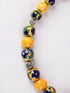 Blue Pottery Bead Choker Necklace ( Yellow )